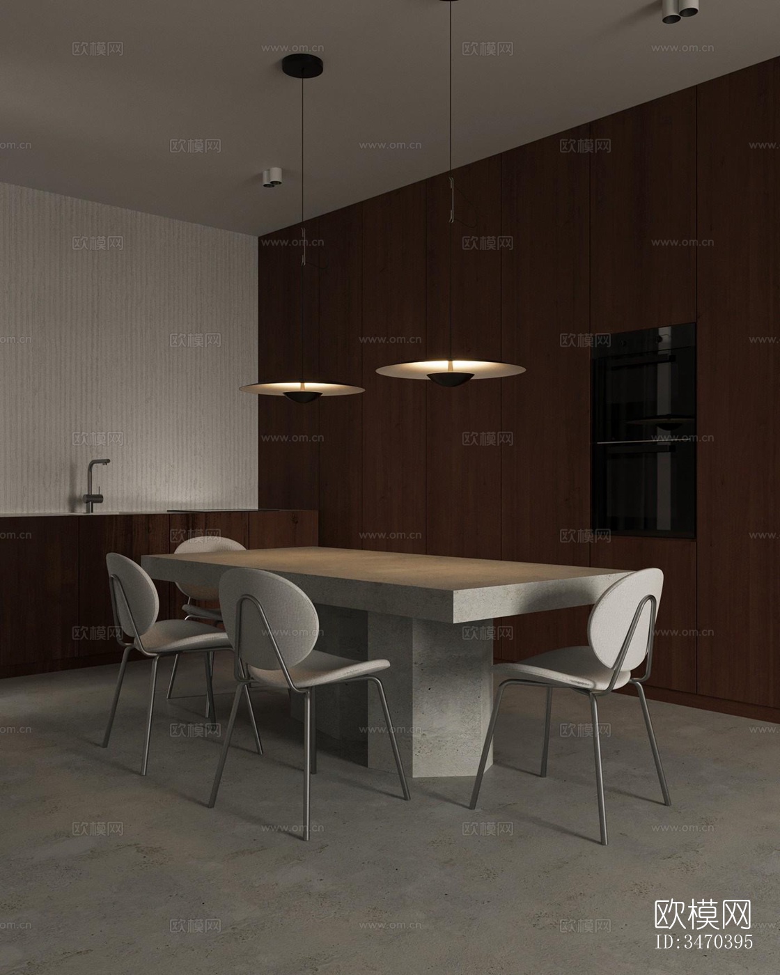 现代平层效果图下载（渲染图7）