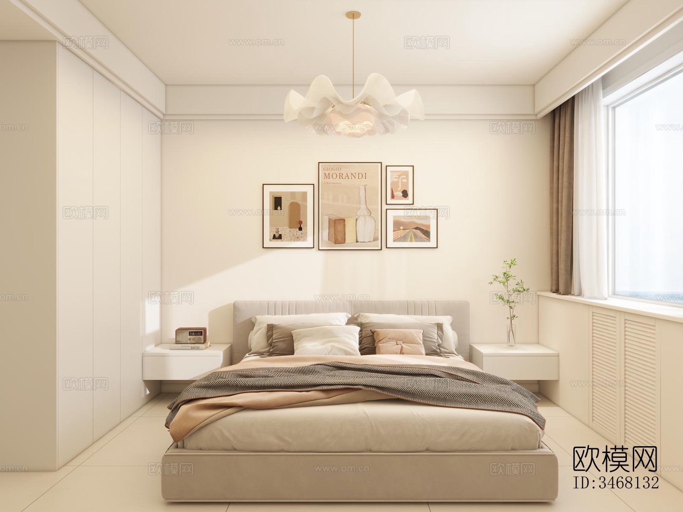 现代大平层效果图下载（渲染图4）