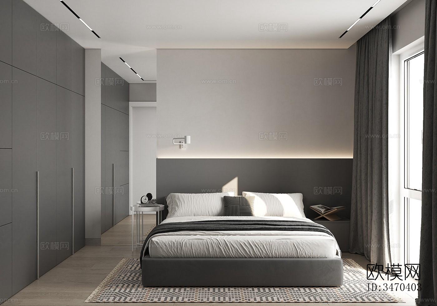 现代平层效果图下载（渲染图14）