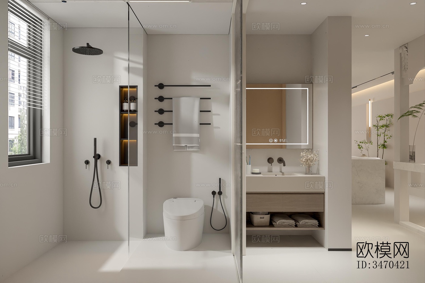 现代平层效果图下载（渲染图12）