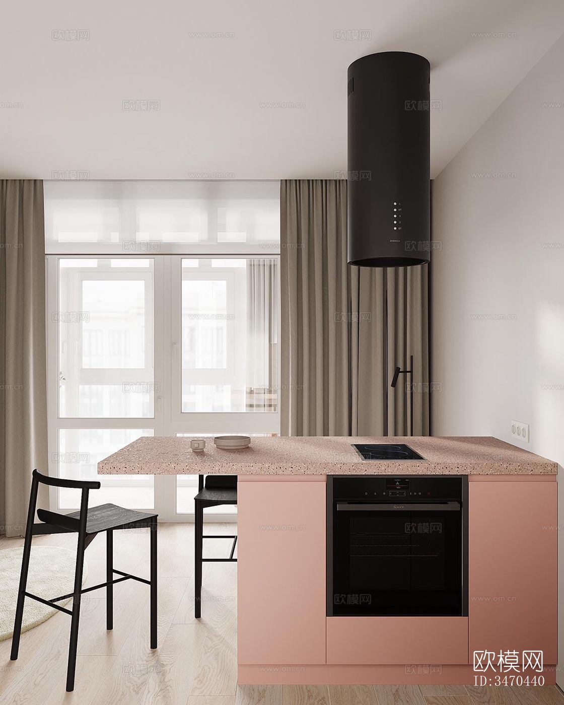 现代平层效果图下载（渲染图14）