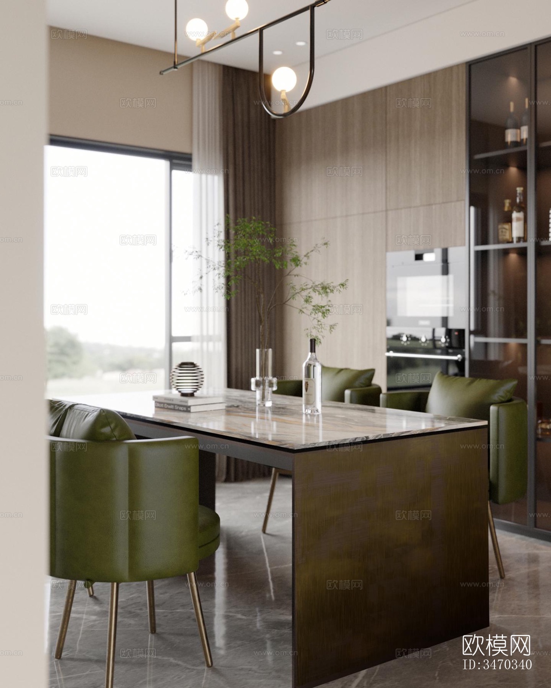 现代平层效果图下载（渲染图6）