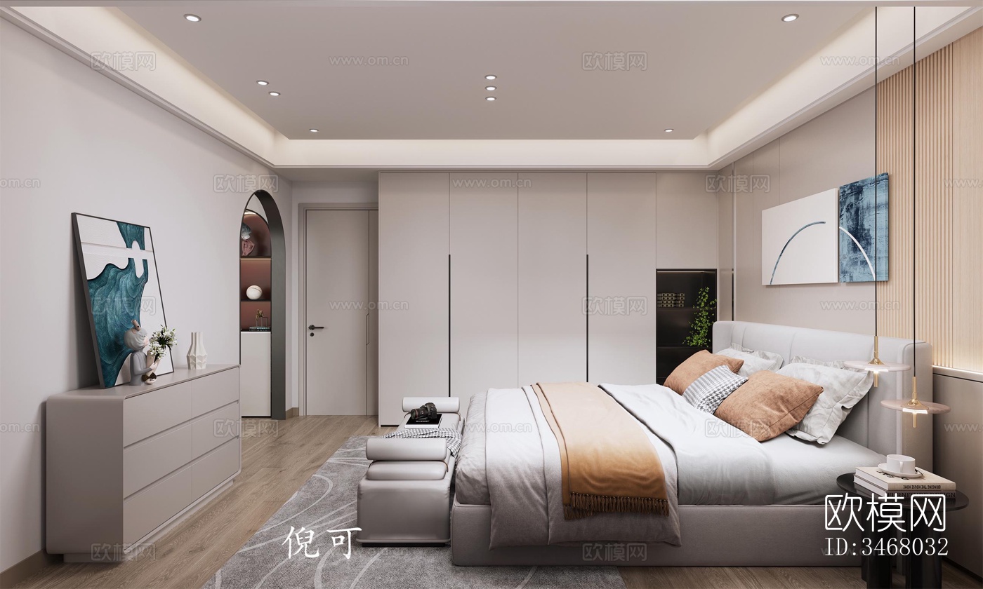 现代大平层效果图下载（渲染图9）