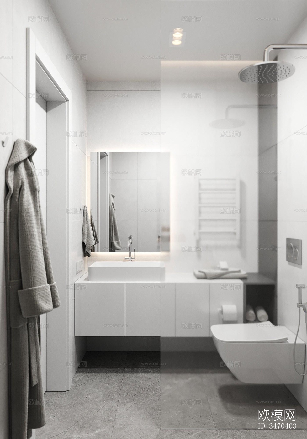 现代平层效果图下载（渲染图7）