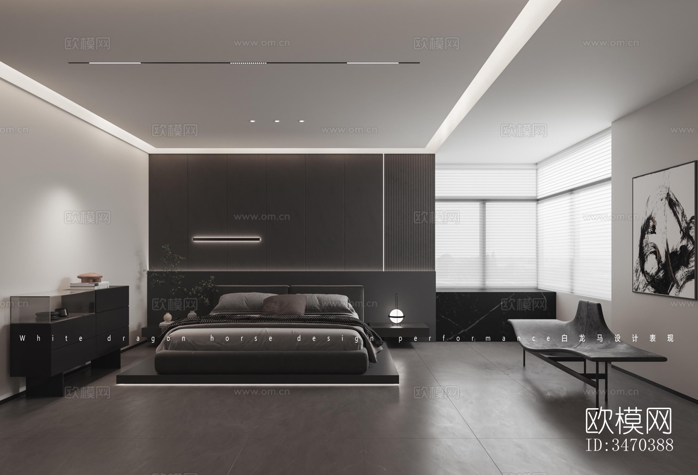 现代平层效果图下载（渲染图9）