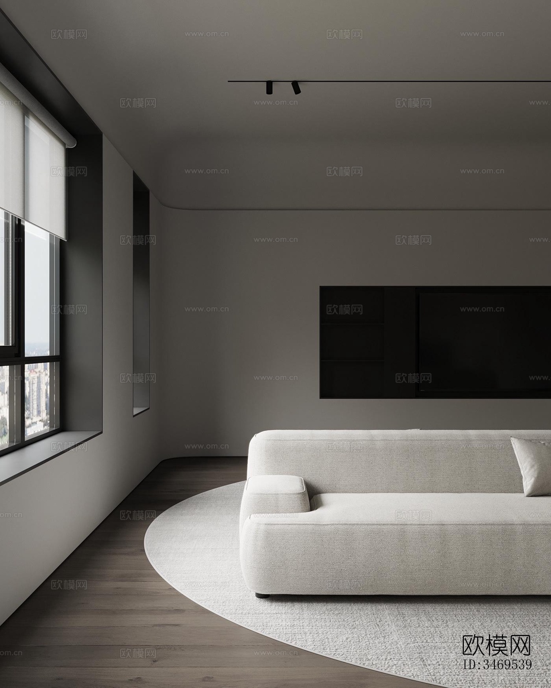 现代平层效果图下载（渲染图15）