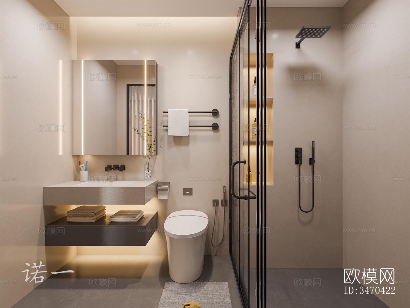 现代平层效果图下载（渲染图7）