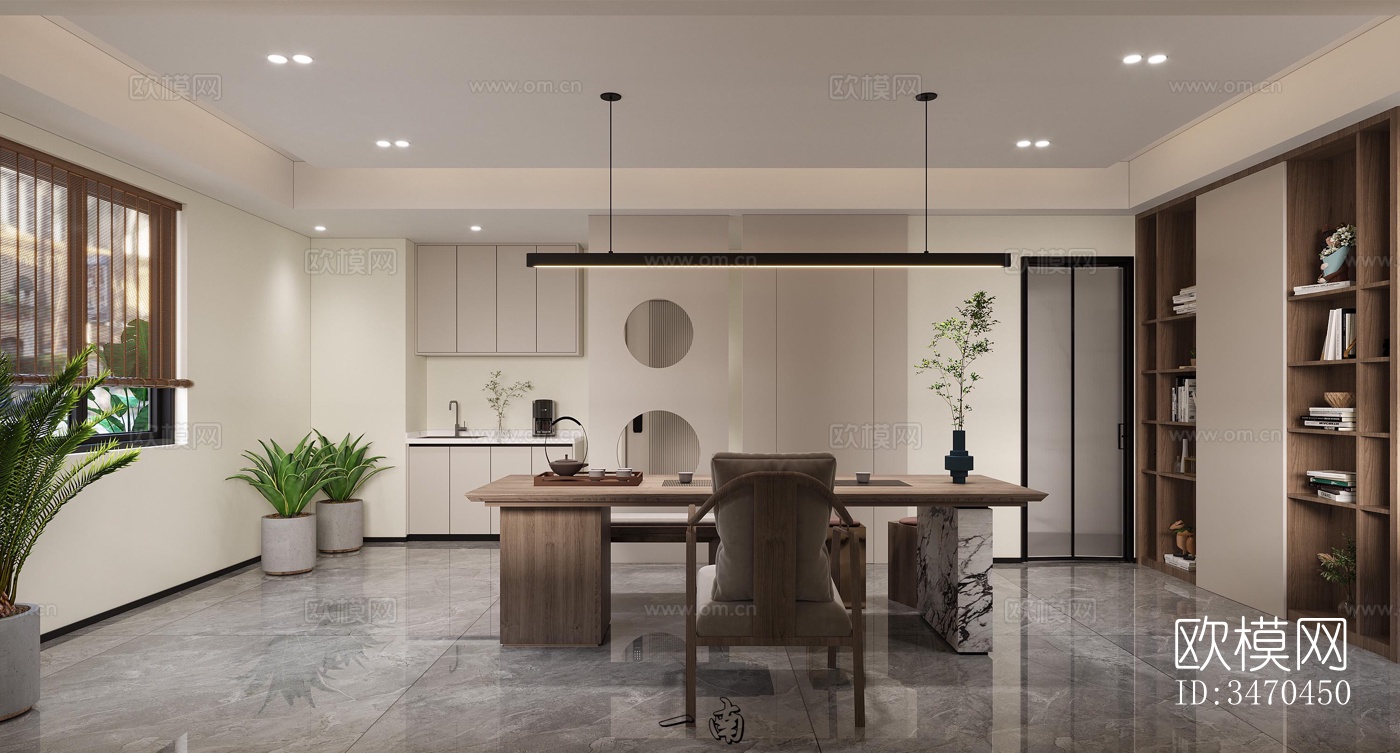 现代平层效果图下载（渲染图2）