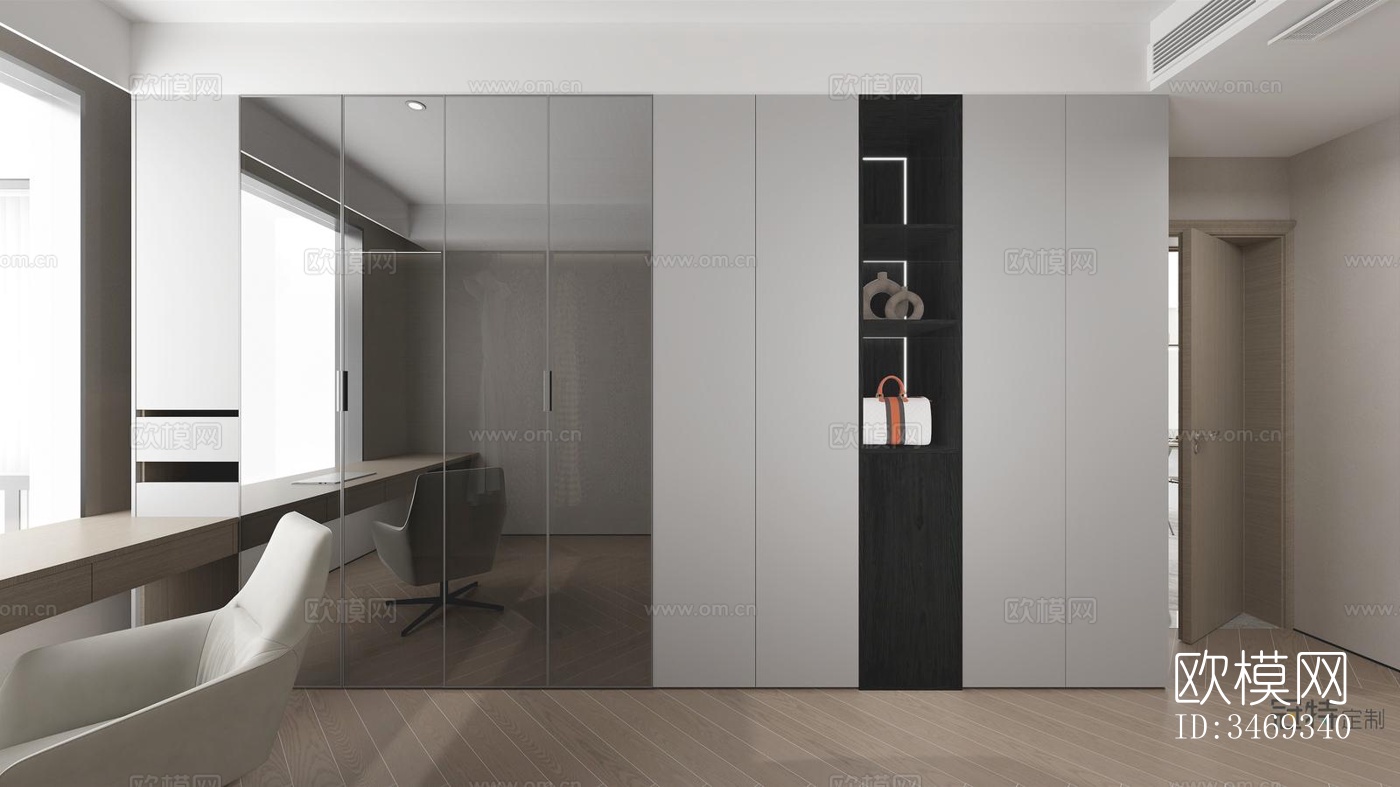 现代平层效果图下载（渲染图1）