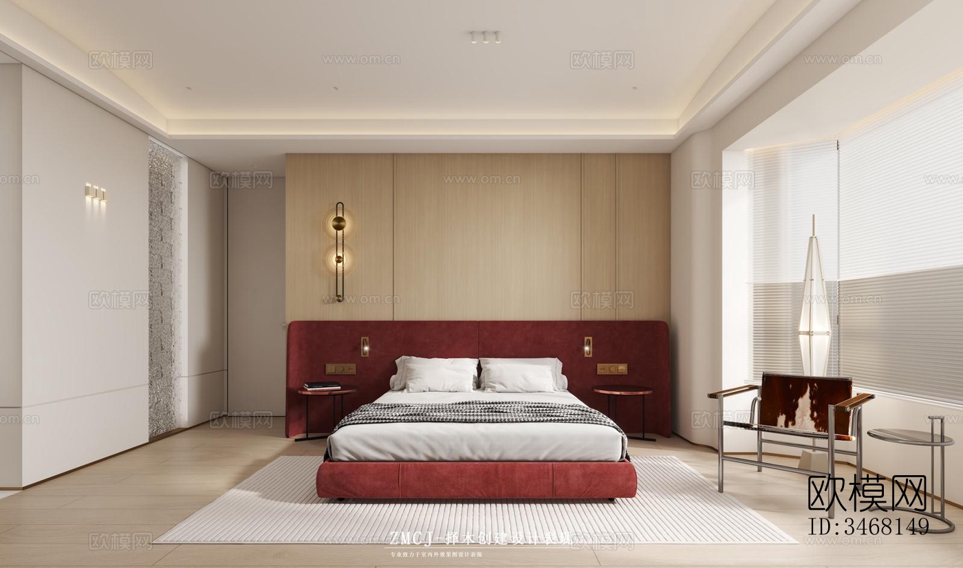 现代大平层效果图下载（渲染图8）