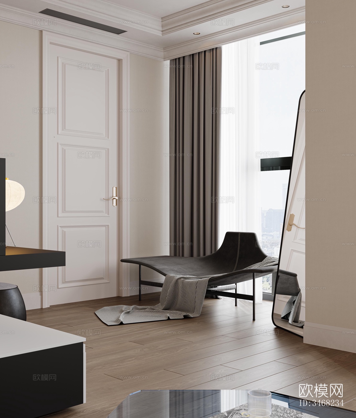 现代大平层效果图下载（渲染图5）