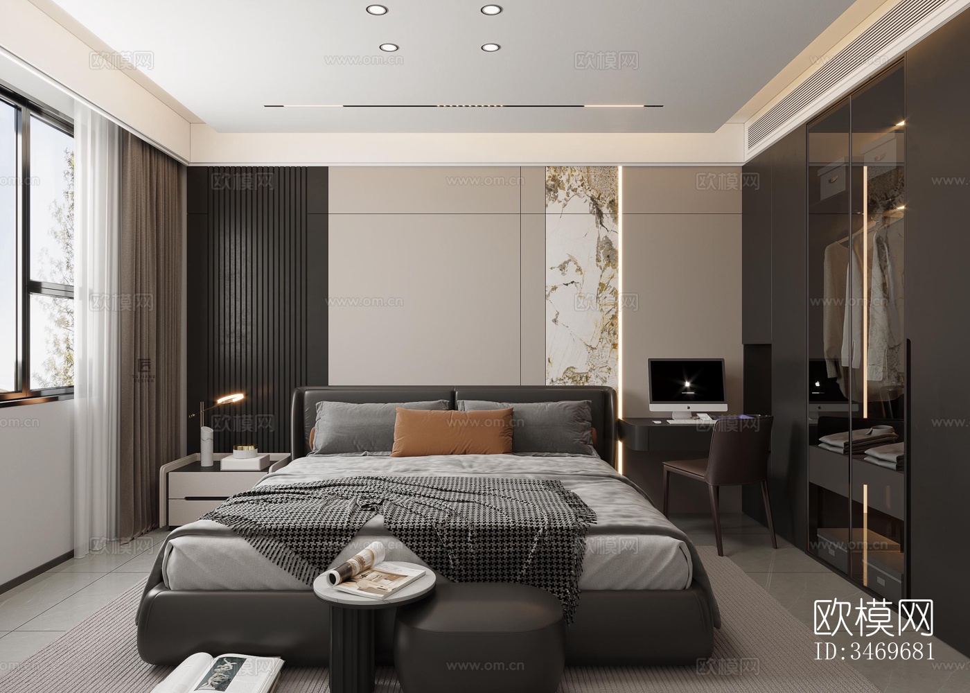 现代平层效果图下载（渲染图2）