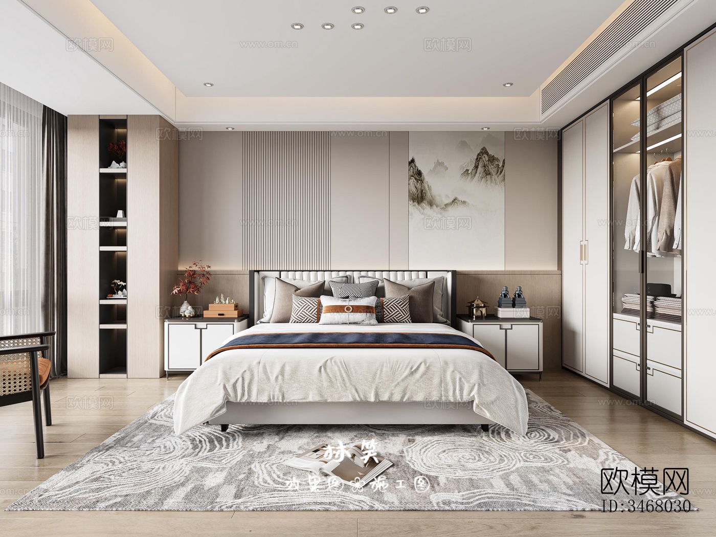 现代大平层效果图下载（渲染图10）