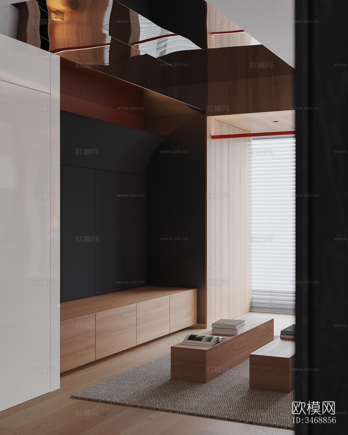 现代平层效果图下载（渲染图5）