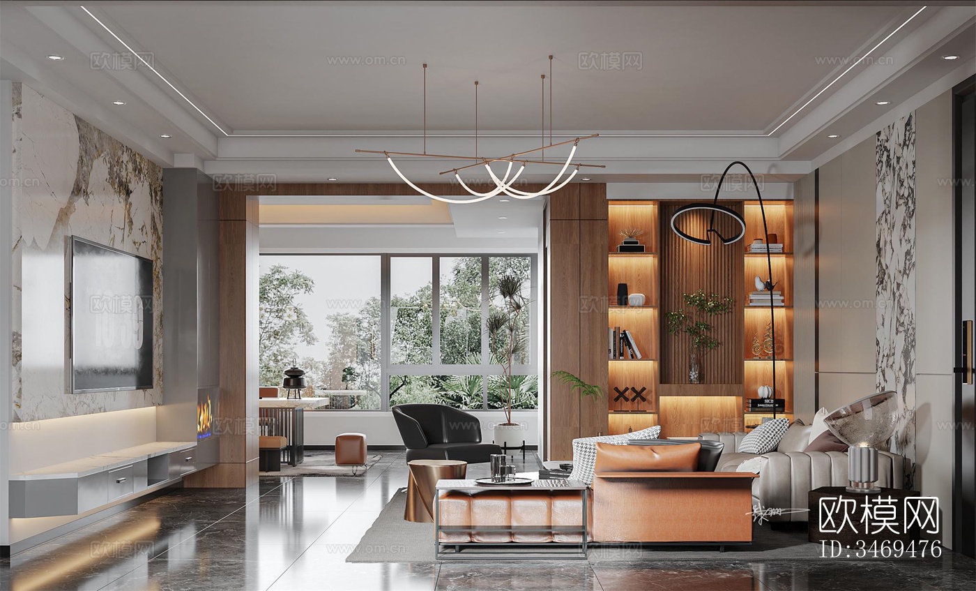 现代平层效果图下载（渲染图2）