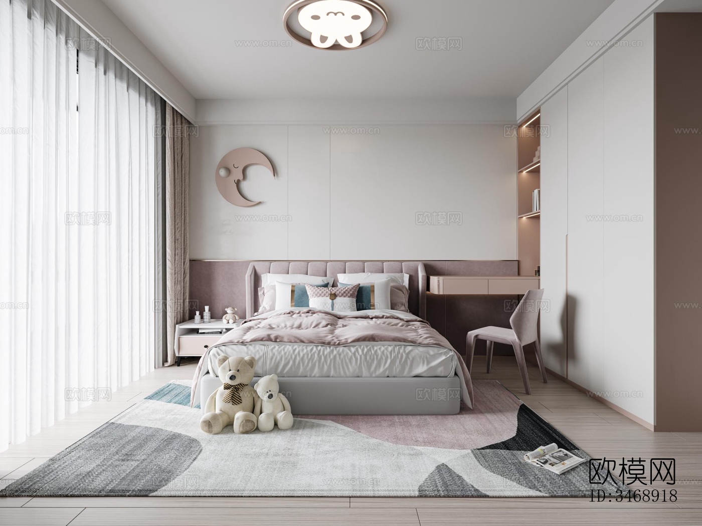 现代平层效果图下载（渲染图7）