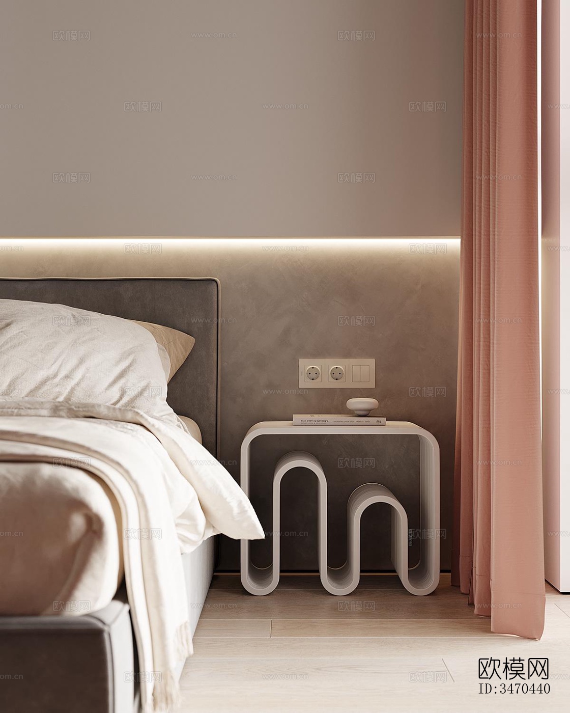 现代平层效果图下载（渲染图4）