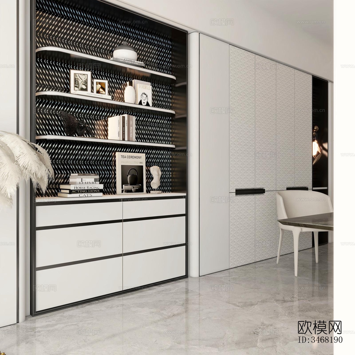 现代大平层效果图下载（渲染图17）