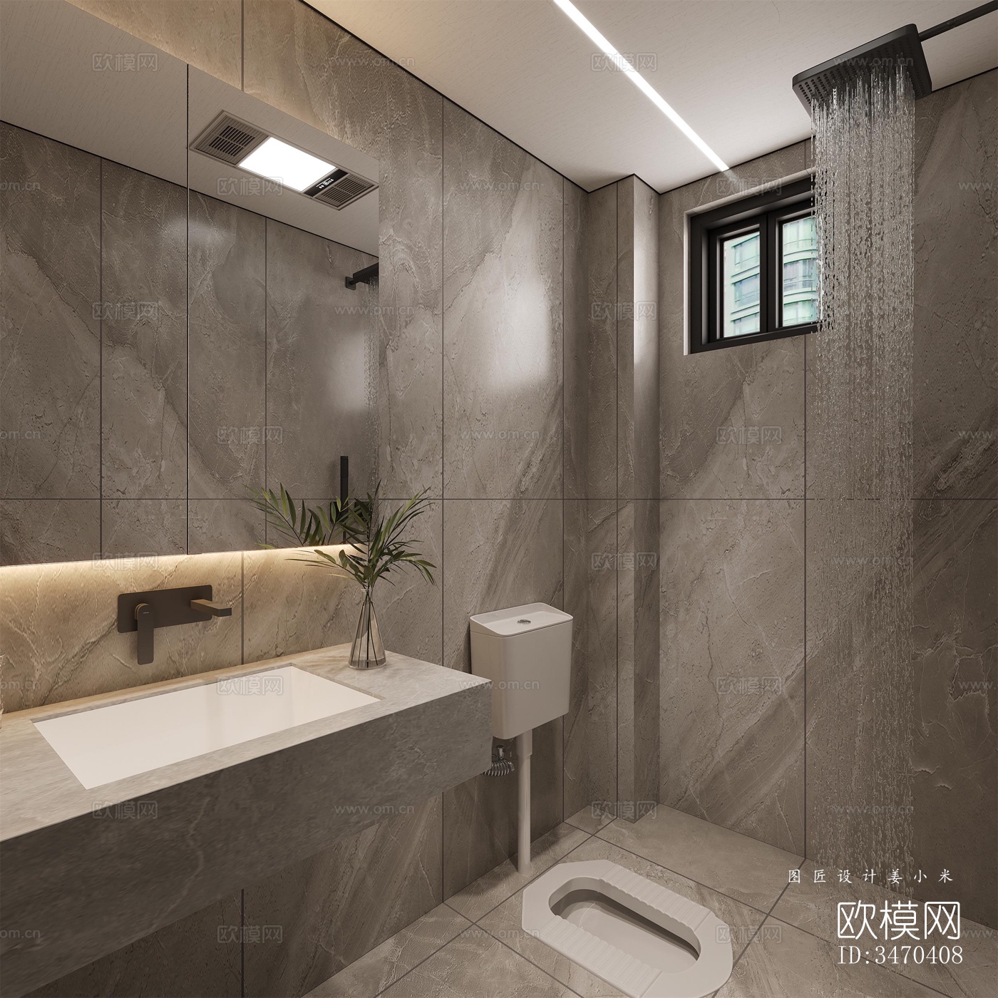 现代平层效果图下载（渲染图6）