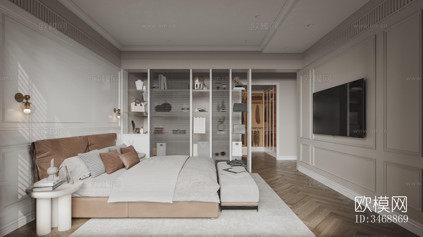 现代平层效果图下载（渲染图8）