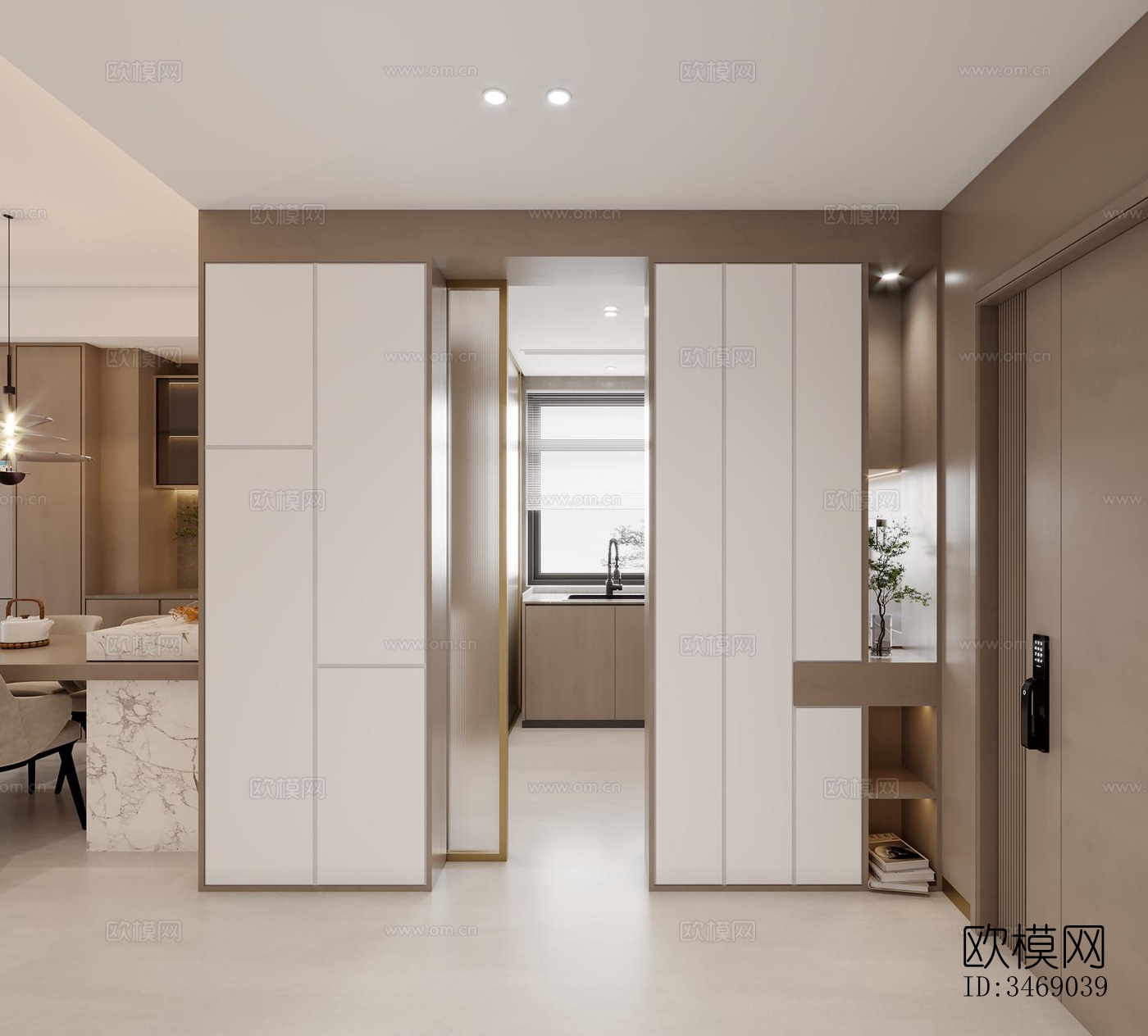 现代平层效果图下载（渲染图2）