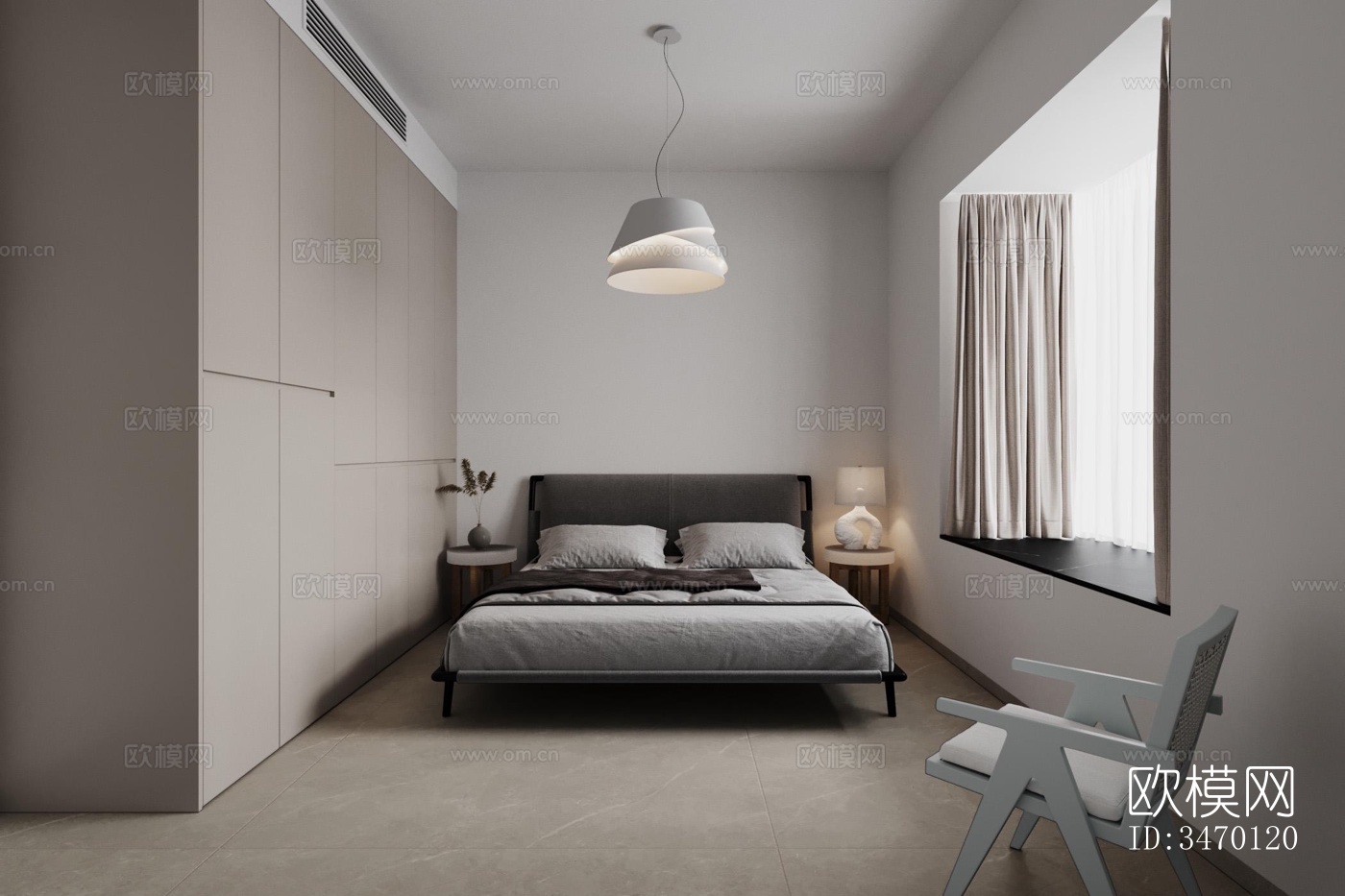 现代平层效果图下载（渲染图9）