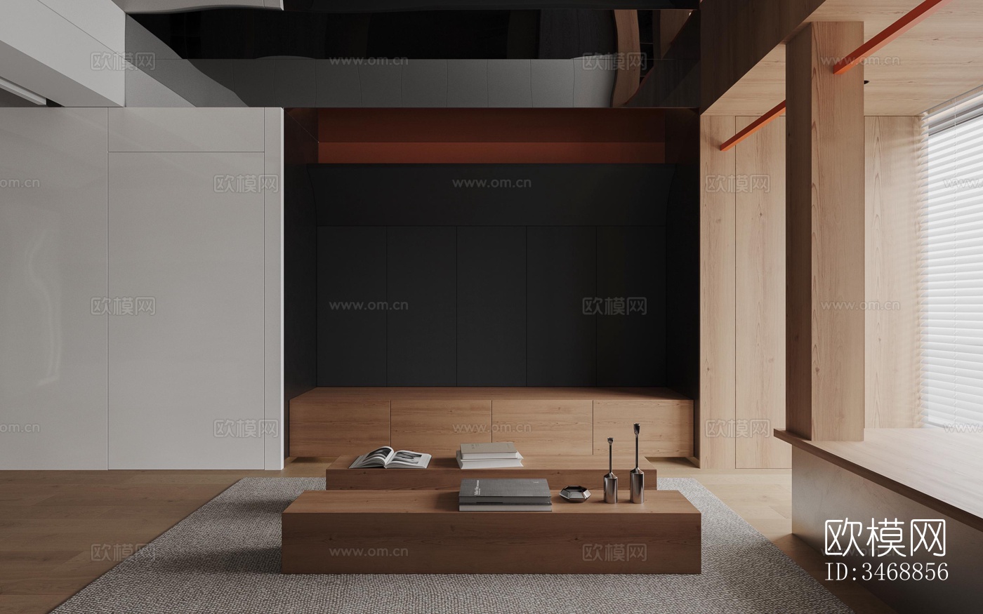 现代平层效果图下载（渲染图7）