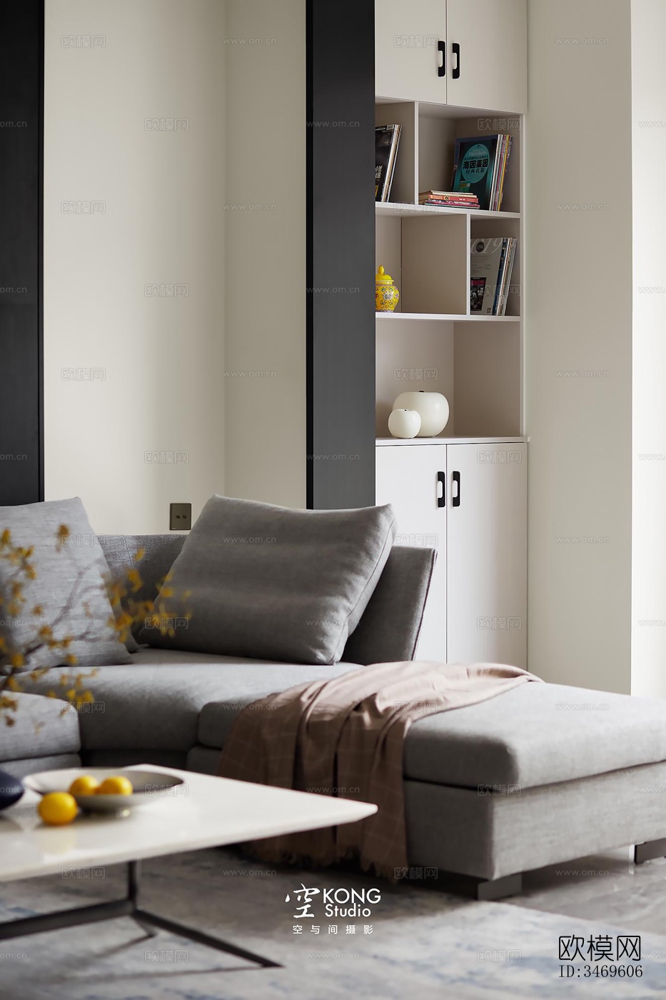 现代平层效果图下载（渲染图9）