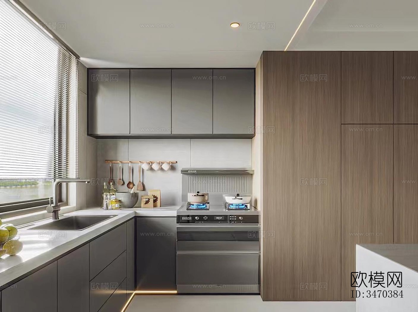 现代平层效果图下载（渲染图7）