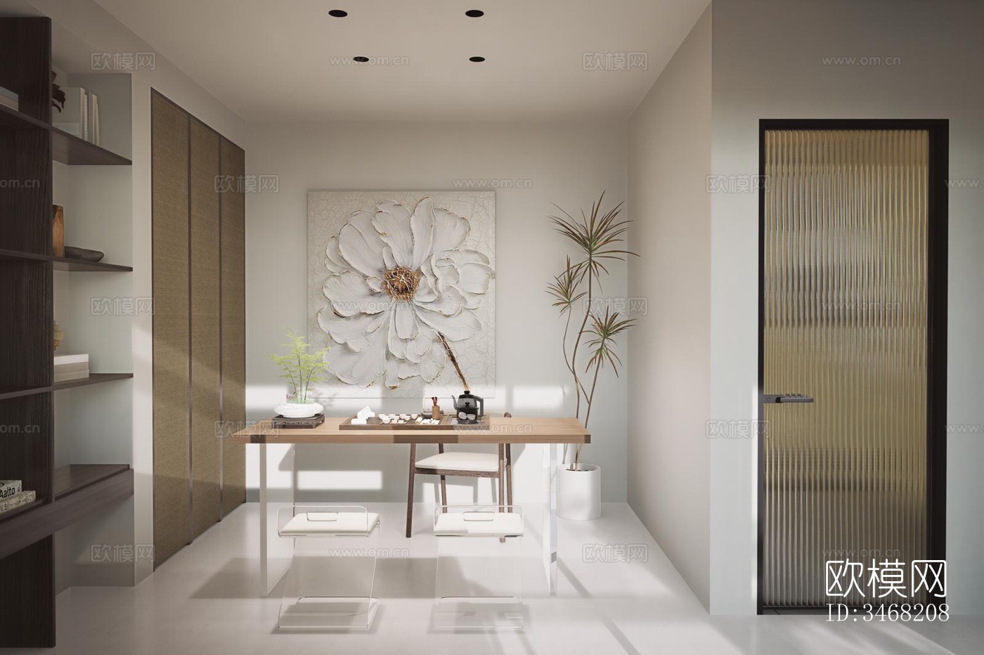 现代大平层效果图下载（渲染图15）