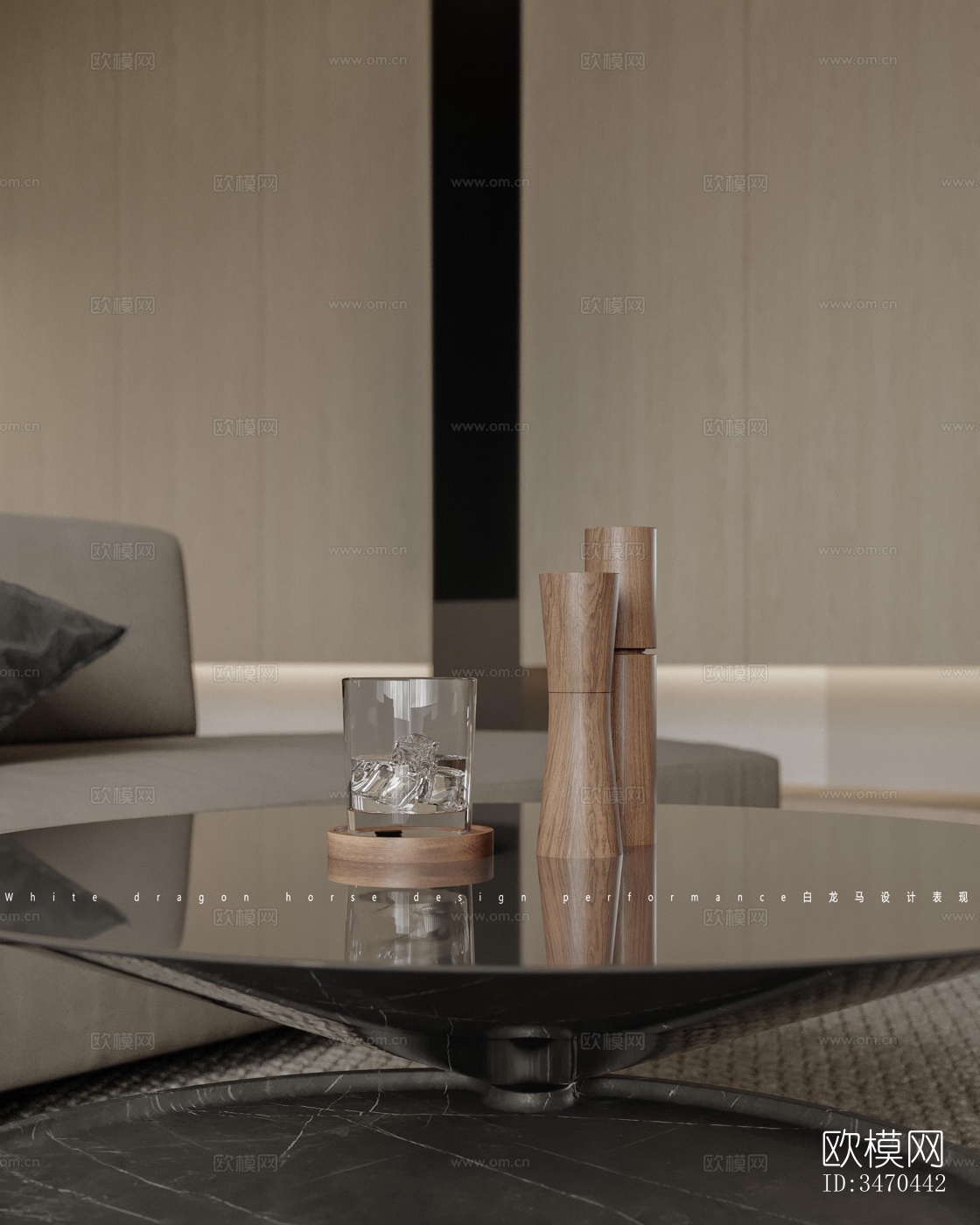 现代平层效果图下载（渲染图3）