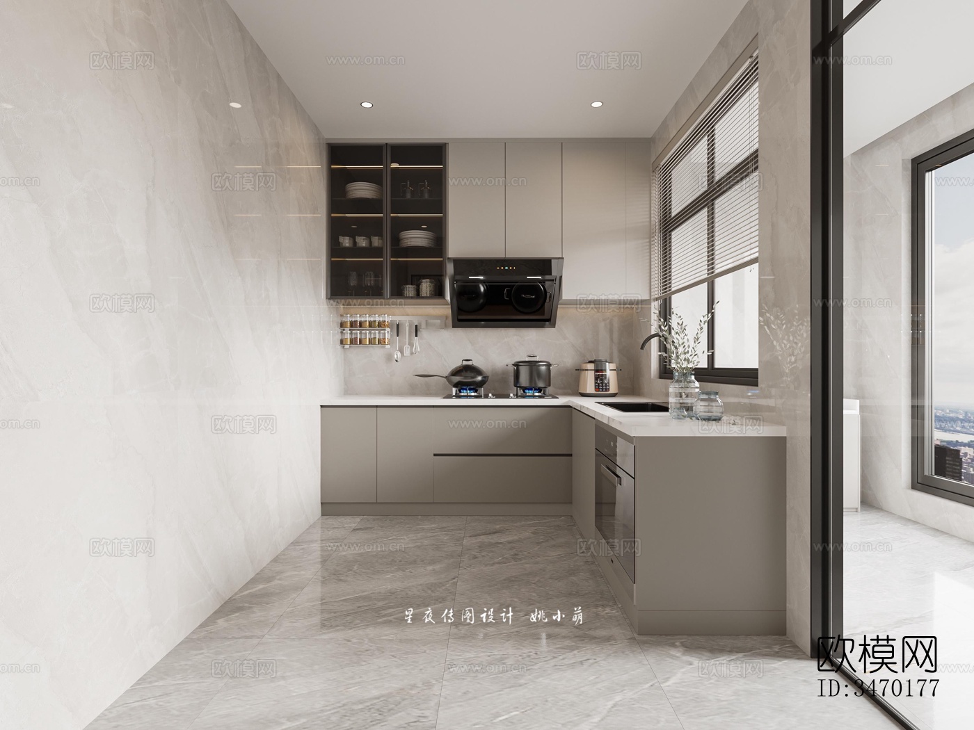 现代平层效果图下载（渲染图4）