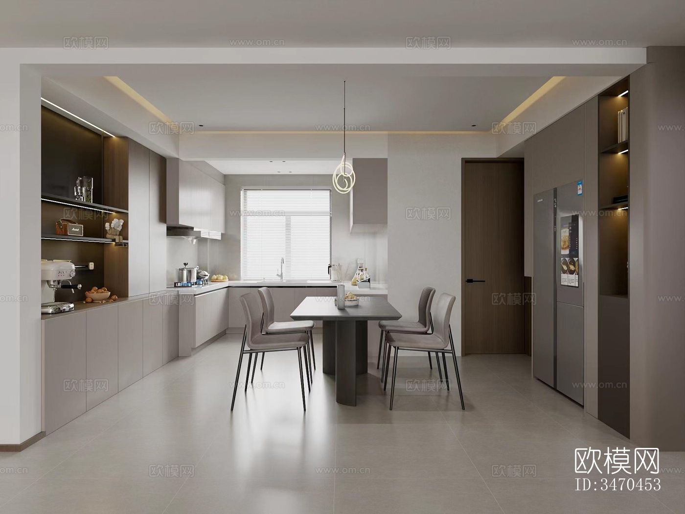 现代平层效果图下载（渲染图8）