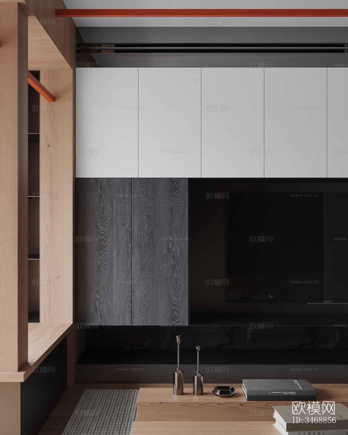 现代平层效果图下载（渲染图2）