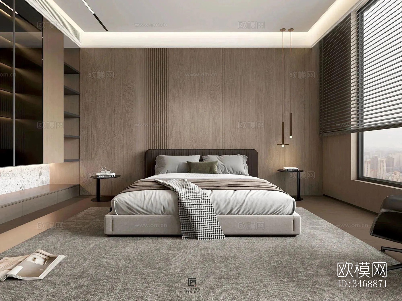 现代平层效果图下载（渲染图6）