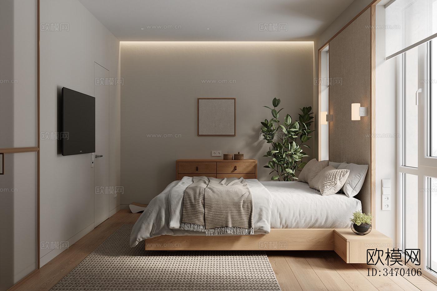 现代平层效果图下载（渲染图15）