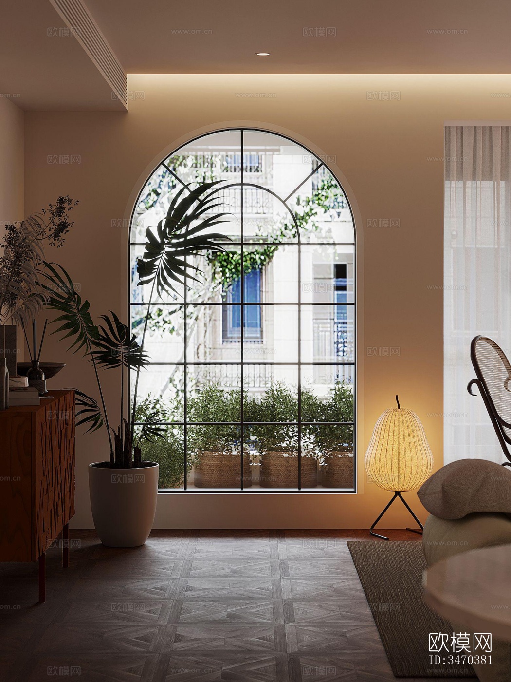 现代平层效果图下载（渲染图13）