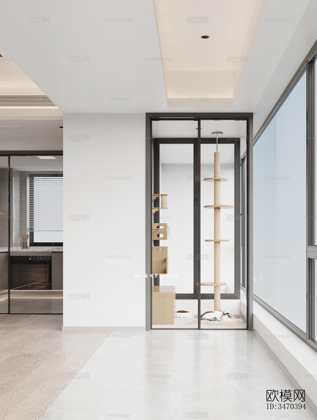 现代平层效果图下载（渲染图3）