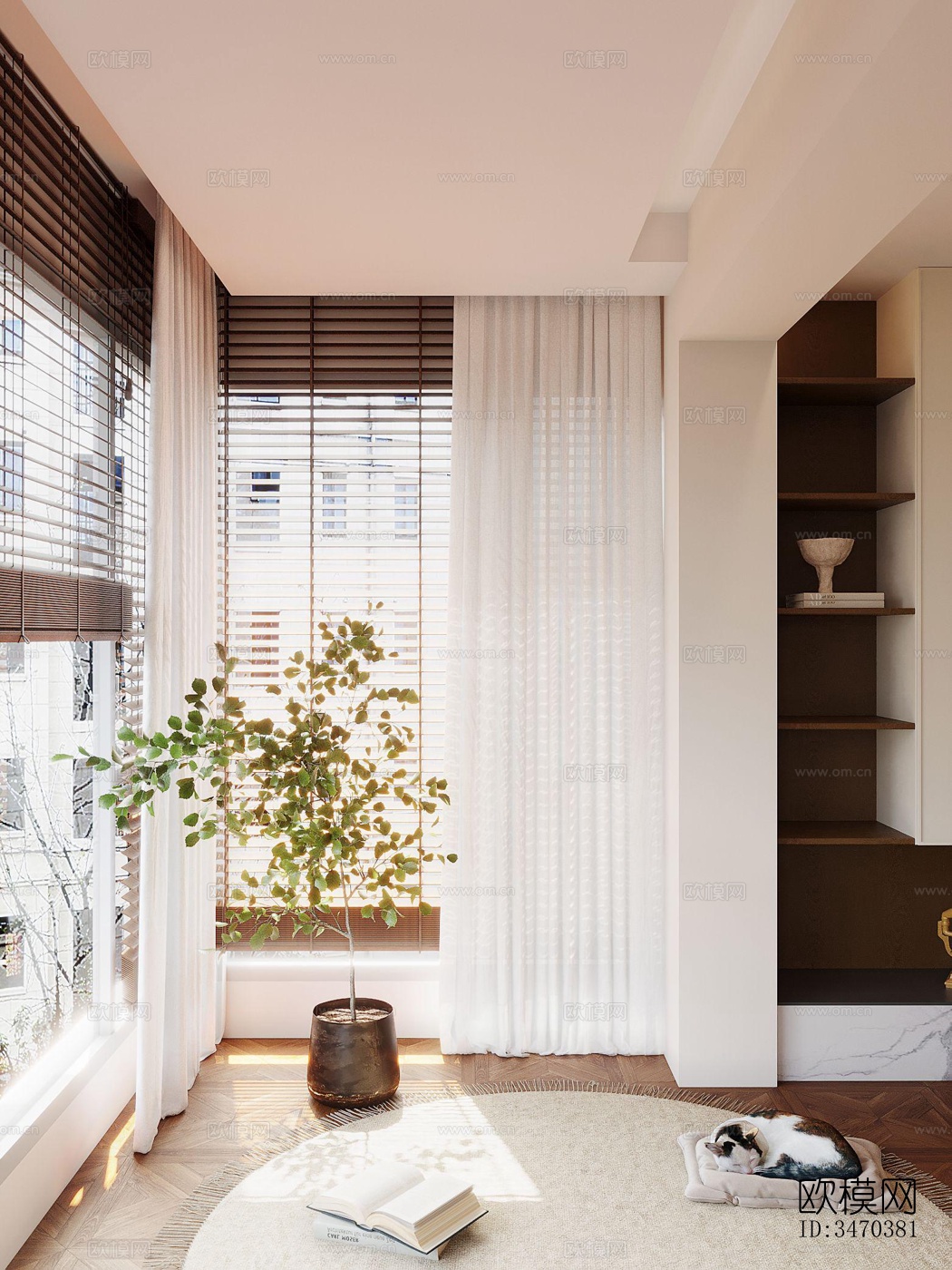 现代平层效果图下载（渲染图18）