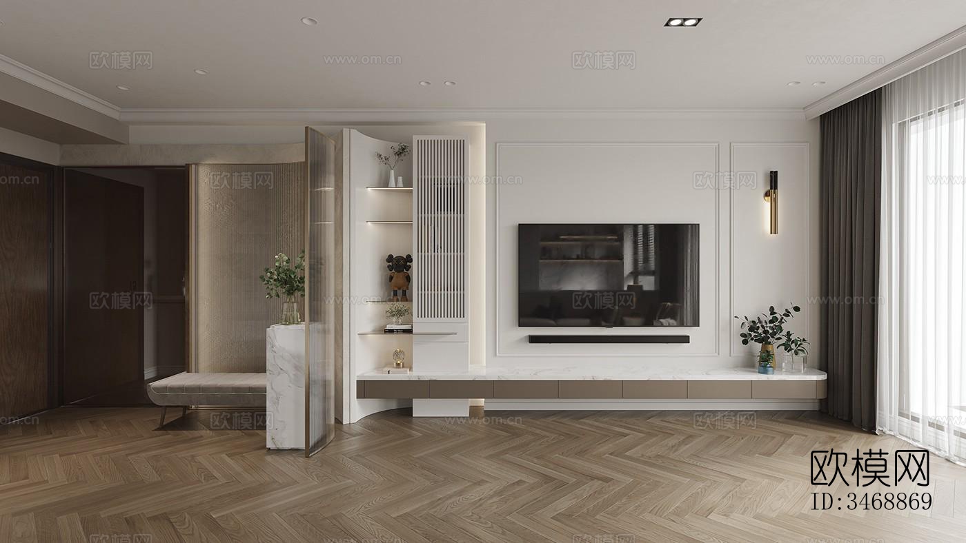 现代平层效果图下载（渲染图3）