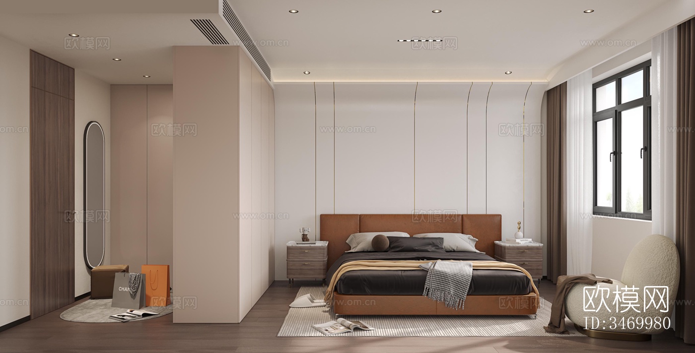 现代平层效果图下载（渲染图2）