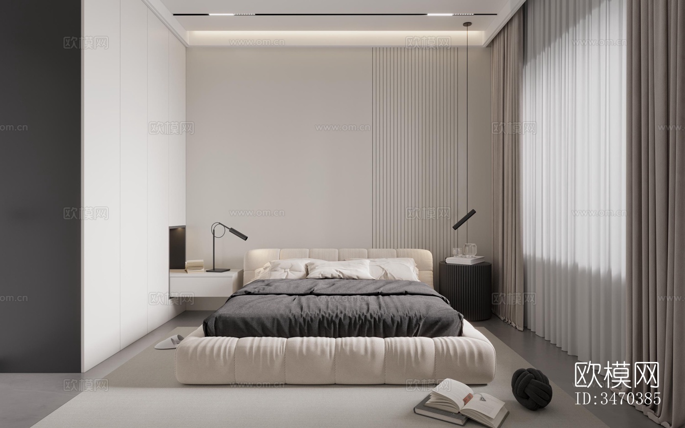 现代平层效果图下载（渲染图13）