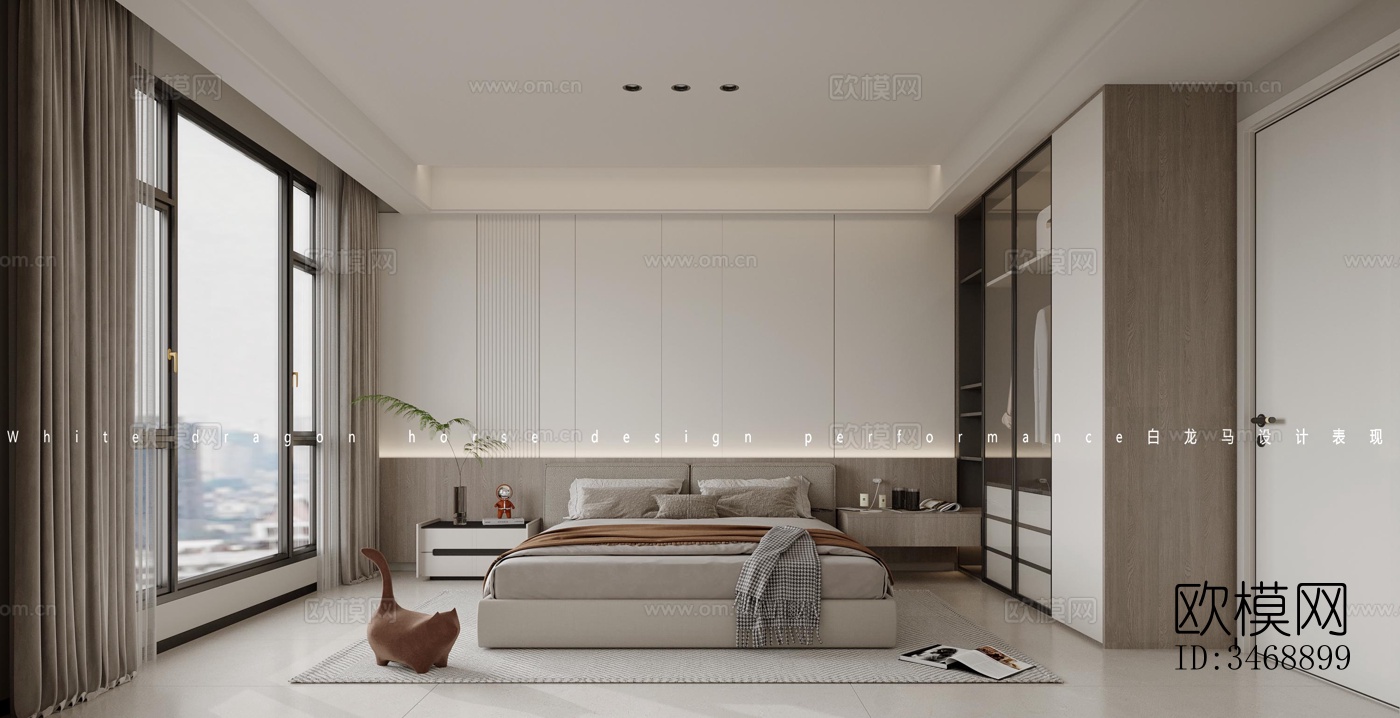 现代平层效果图下载（渲染图9）