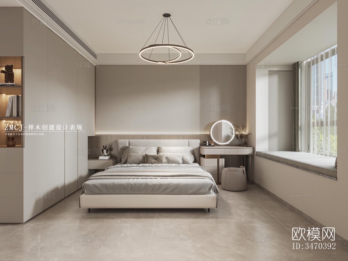 现代平层效果图下载（渲染图7）