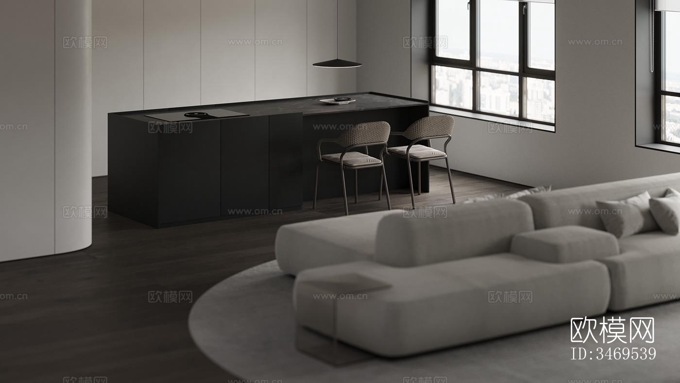 现代平层效果图下载（渲染图11）