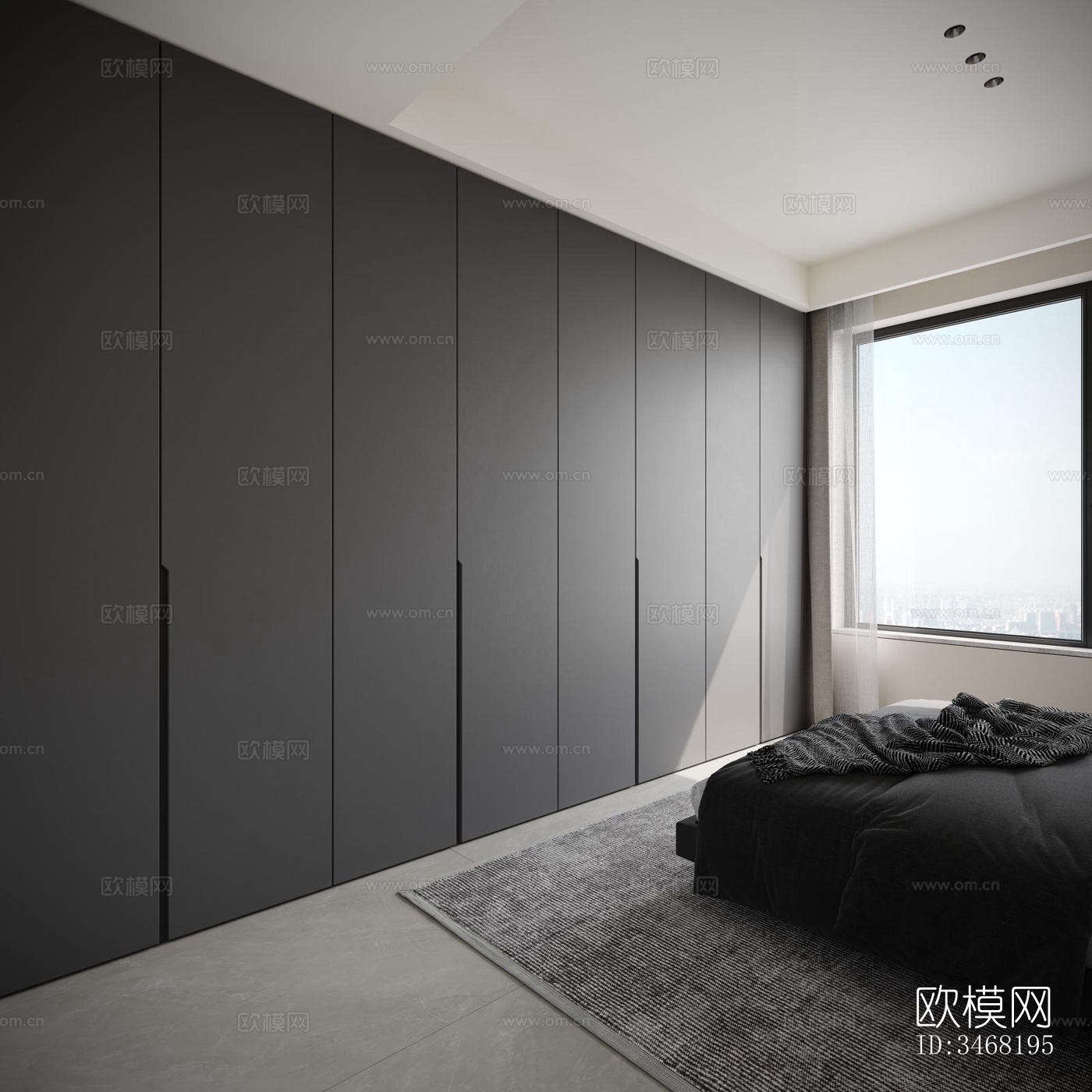 现代大平层效果图下载（渲染图15）