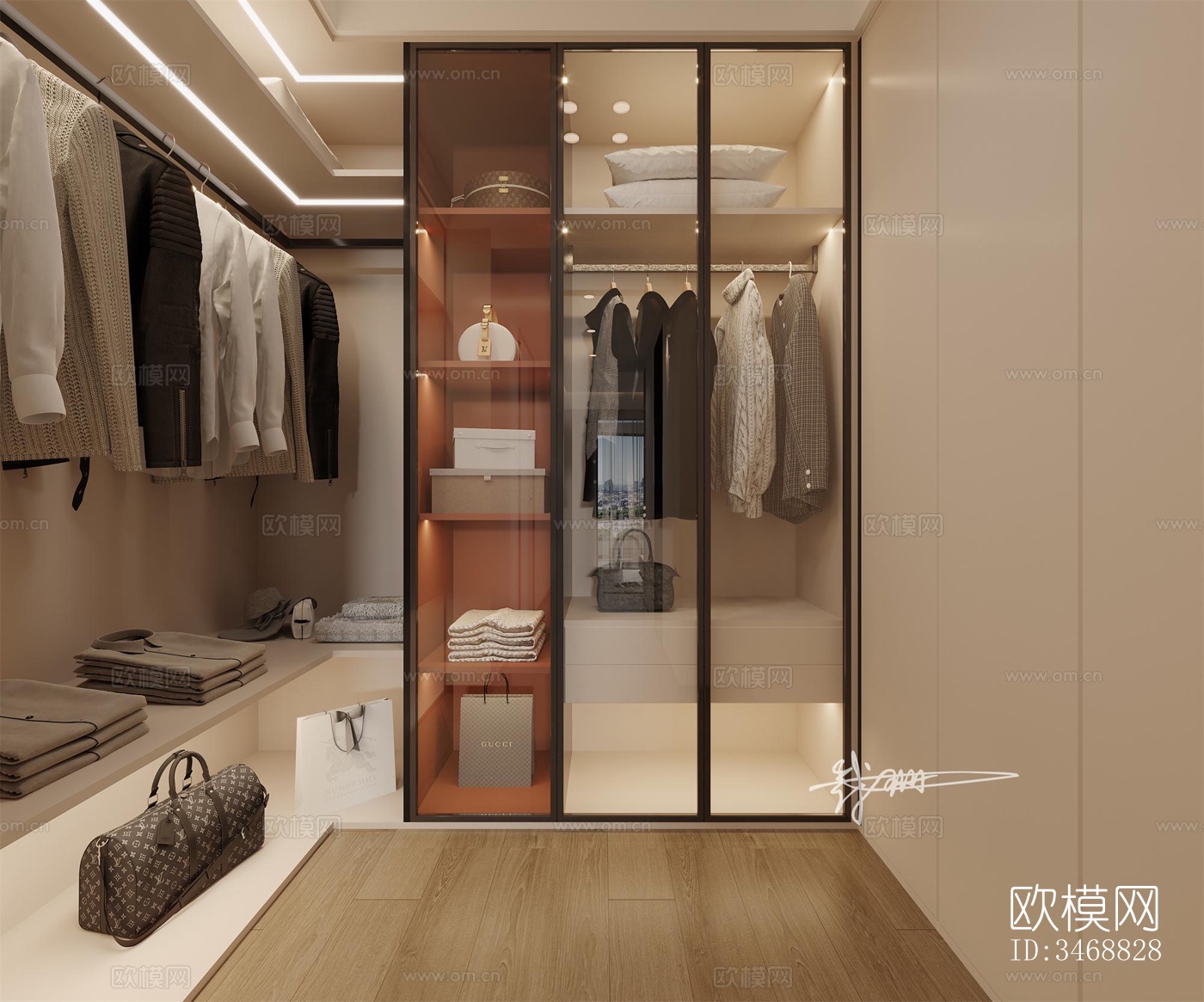 现代平层效果图下载（渲染图5）