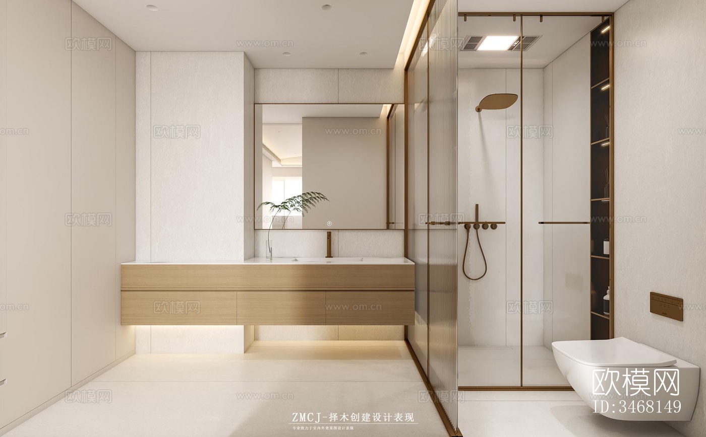 现代大平层效果图下载（渲染图7）