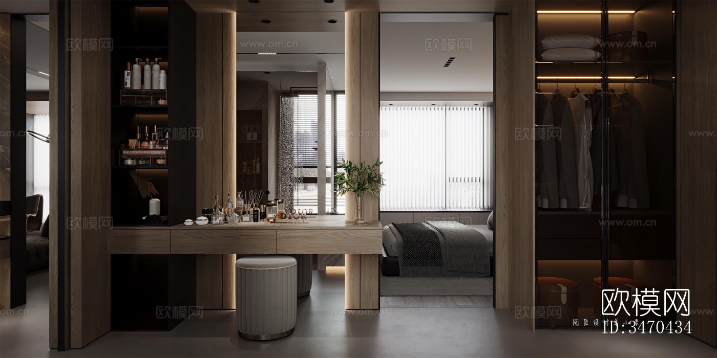 现代平层效果图下载（渲染图5）