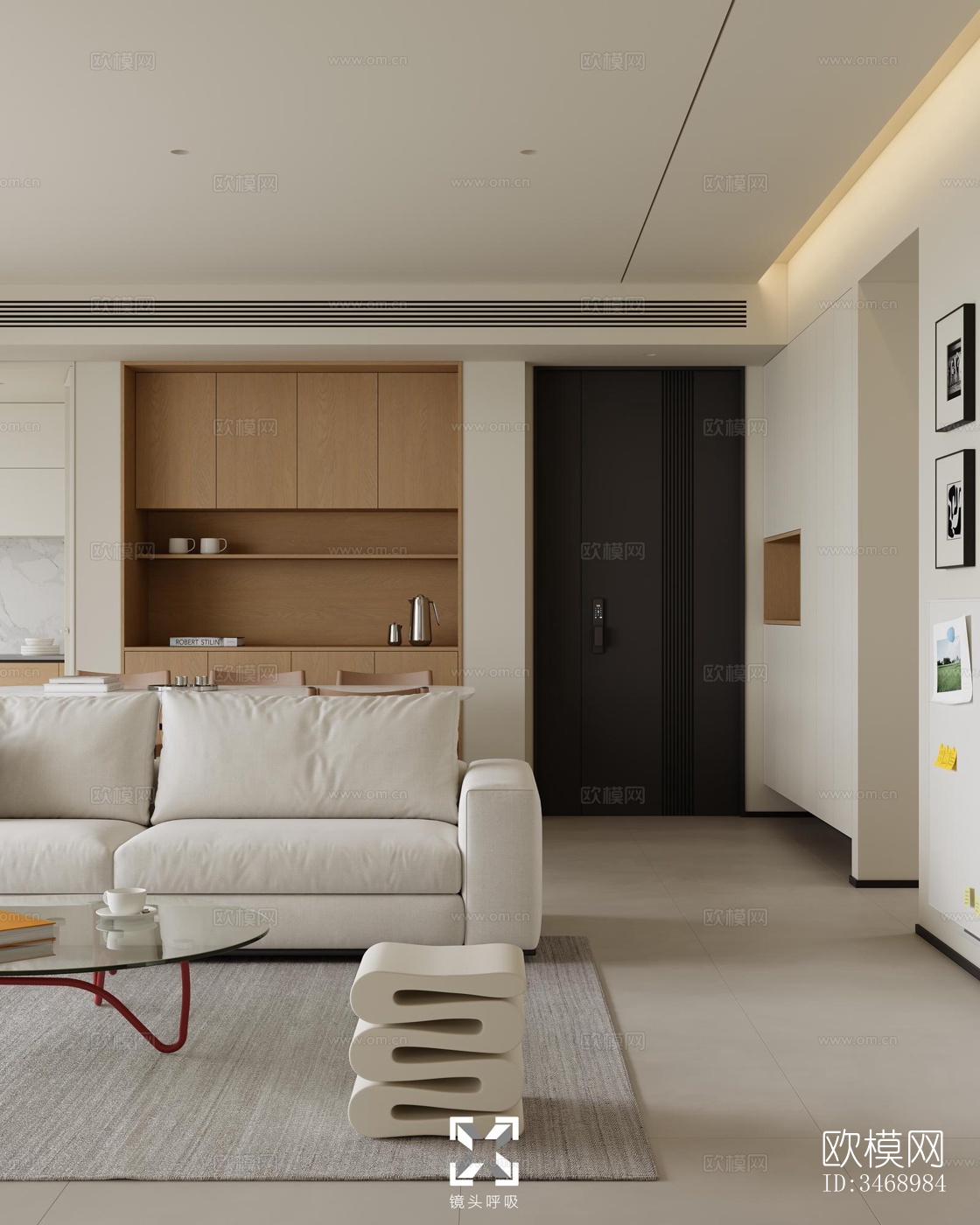 现代平层效果图下载（渲染图7）